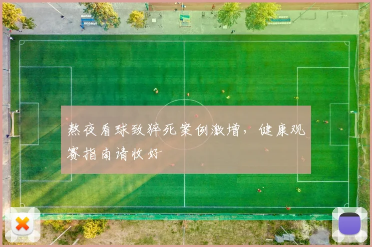 熬夜看球致猝死案例激增,健康观赛指南请收好